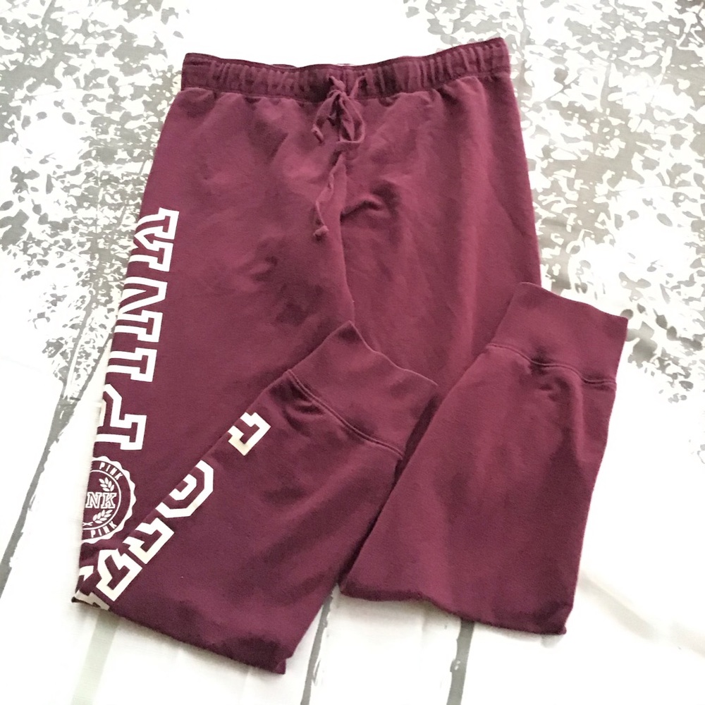 Pink Victoria secret sweat. Size medium.